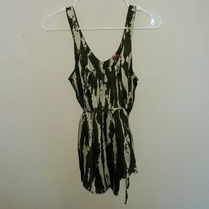 Olive green and Cream Forever 21 Tank